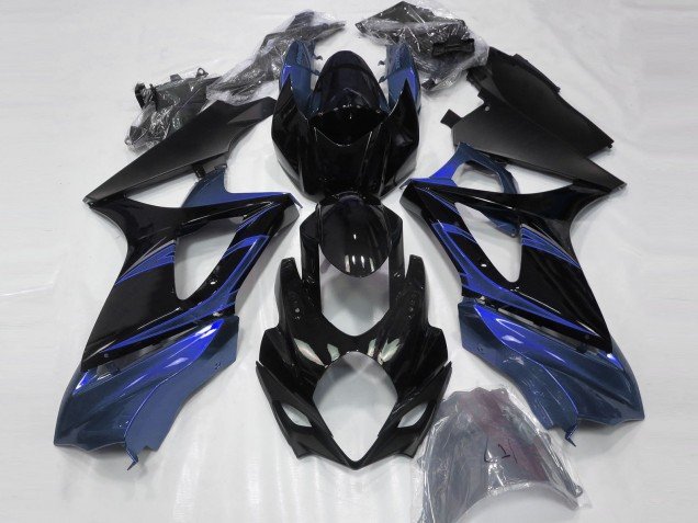 2007-2008 Blue Glossy Black Suzuki GSXR 1000 Motorcycle Fairings