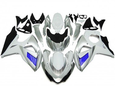 2009-2016 White Blue Suzuki GSXR 1000 Motorcycle Fairing