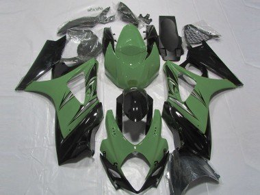 2007-2008 Forest Green Glossy Black Suzuki GSXR 1000 Motorcycle Fairings