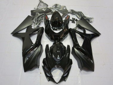 2007-2008 Glossy Black Matte Black Plain Suzuki GSXR 1000 Motorcycle Fairings