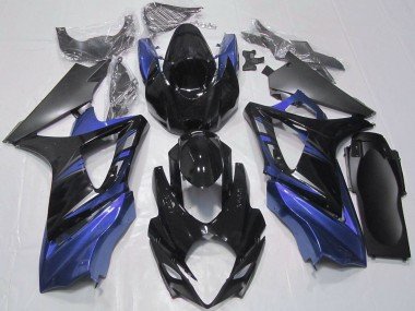 2007-2008 Glossy Black Blue Suzuki GSXR 1000 Motorcycle Fairings