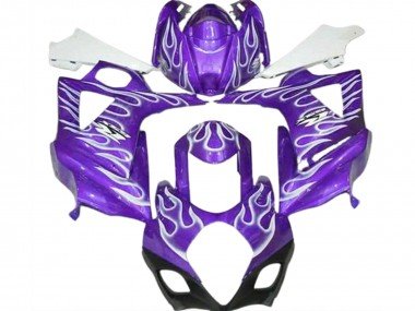 2007-2008 Purple White Flame Suzuki GSXR 1000 Motorcycle Fairings