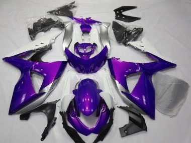 2009-2016 Purple White Suzuki GSXR 1000 Motorcycle Fairings