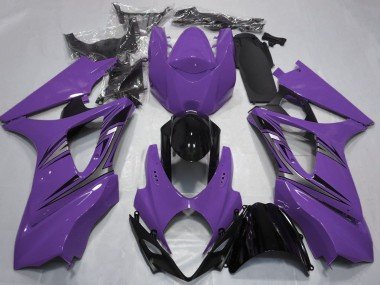 2007-2008 Purple Glossy Black OEM Style Suzuki GSXR 1000 Motorcycle Fairings