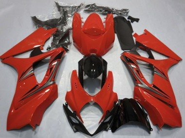 2007-2008 Red Glossy Black OEM Style Suzuki GSXR 1000 Motorcycle Fairings
