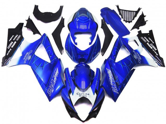 2007-2008 Blue White Black Corona Suzuki GSXR 1000 Motorcycle Fairings