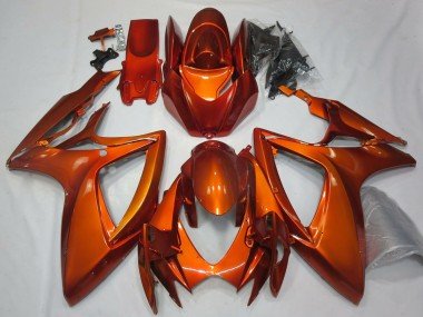 2006-2007 Burnt Orange Suzuki GSXR 600 / GSXR 750 Motorcycle Fairings