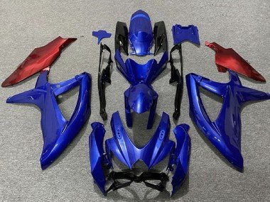 2008-2010 Blue Red Suzuki GSXR 600 / GSXR 750 Motorcycle Fairings