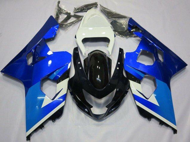 2004-2005 White Blue Black Suzuki GSXR 600 / GSXR 750 Motorcycle Fairings