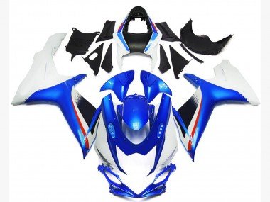 2011-2024 White Blue Red Suzuki GSXR 600 / GSXR 750 Motorcycle Fairings