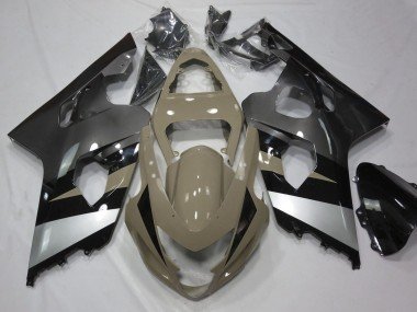 2004-2005 Desert Tan Silver Black Suzuki GSXR 600 / GSXR 750 Motorcycle Fairings