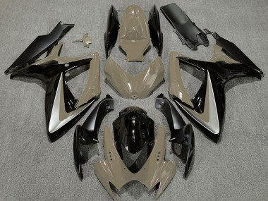2006-2007 Desert Tan Silver Glossy Black OEM Style Suzuki GSXR 600 / GSXR 750 Motorcycle Fairings