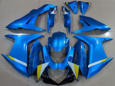 2011-2024 Blue White Yellow Suzuki GSXR 600 / GSXR 750 Motorcycle Fairing