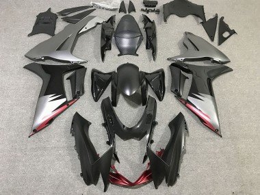 2011-2024 Grey Silver Glossy Black Suzuki GSXR 600 / GSXR 750 Motorcycle Fairings