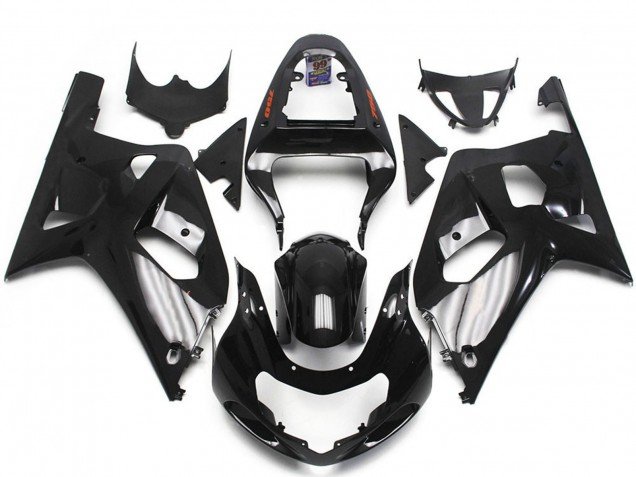 2001-2003 Glossy Black Silver Suzuki GSXR 600 / GSXR 750 Motorcycle Fairings