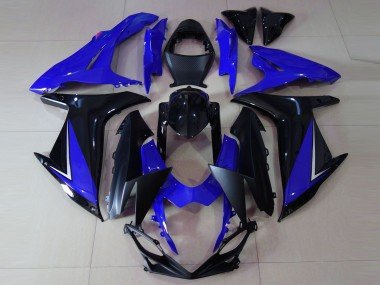 2011-2024 Blue Glossy Black Suzuki GSXR 600 / GSXR 750 Motorcycle Fairings