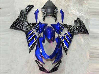 2011-2024 Blue Black Spider Suzuki GSXR 600 / GSXR 750 Motorcycle Fairings