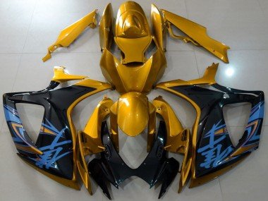 2006-2007 Gold Black Blue Suzuki GSXR 600 / GSXR 750 Motorcycle Fairings