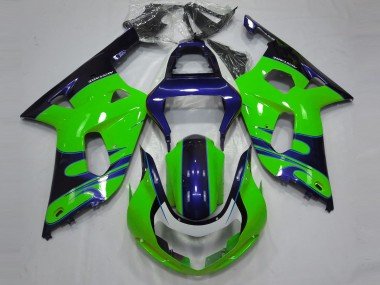 2001-2003 Green Blue Black Suzuki GSXR 600 / GSXR 750 Motorcycle Fairings