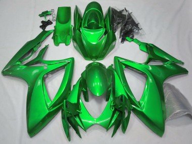 2006-2007 Glossy Green Plain Suzuki GSXR 600 / GSXR 750 Motorcycle Fairings