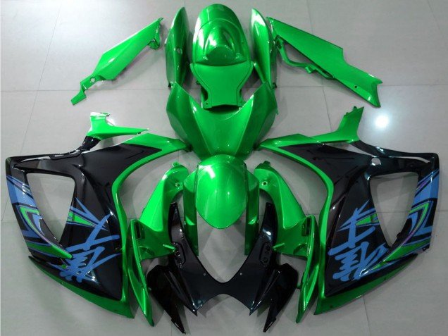 2006-2007 Green Black Blue Suzuki GSXR 600 / GSXR 750 Motorcycle Fairings
