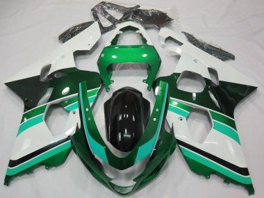 2004-2005 Glossy Green Green White Suzuki GSXR 600 / GSXR 750 Motorcycle Fairings
