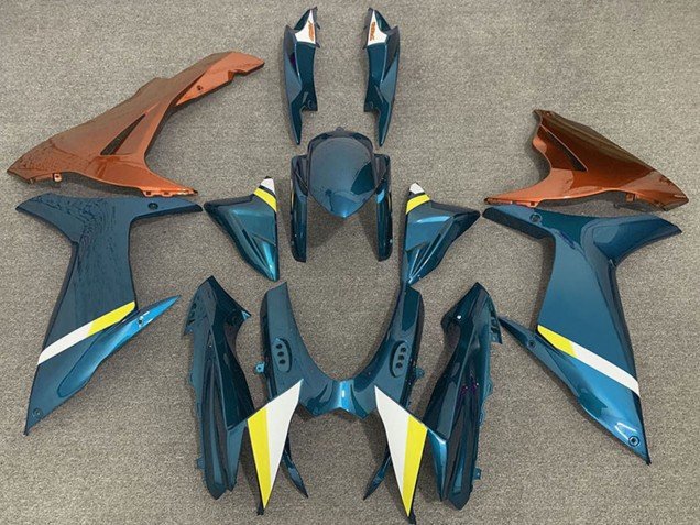 2011-2024 Light Blue Orange White Yellow Suzuki GSXR 600 / GSXR 750 Motorcycle Fairings