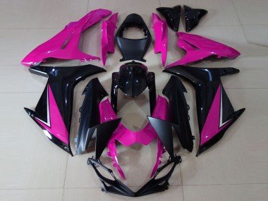 2011-2024 Pink Glossy Black Matte Black Suzuki GSXR 600 / GSXR 750 Motorcycle Fairings