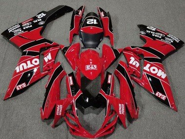 2011-2024 Red Black Motul Suzuki GSXR 600 / GSXR 750 Motorcycle Fairings