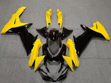 2011-2024 Yellow Glossy Black Suzuki GSXR 600 / GSXR 750 Motorcycle Fairings