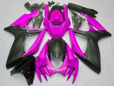 2006-2007 Pink Matte Black Suzuki GSXR 600 / GSXR 750 Motorcycle Fairing