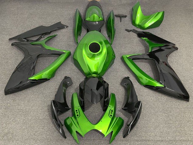 2006-2007 Green Black Suzuki GSXR 600 / GSXR 750 Motorcycle Fairings