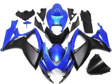 2006-2007 Blue Matte Black Custom OEM Style Suzuki GSXR 600 / GSXR 750 Motorcycle Fairings