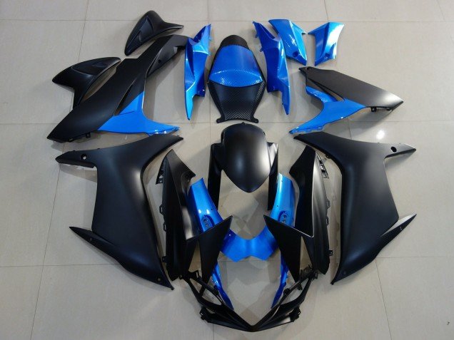2011-2024 Blue Matte Black Suzuki GSXR 600 / GSXR 750 Motorcycle Fairings