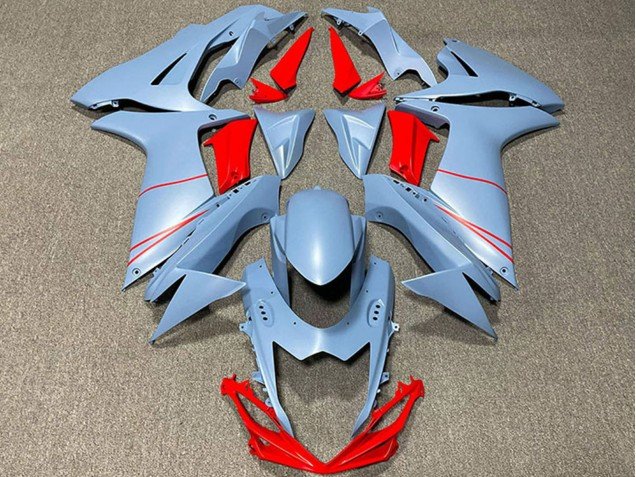 2011-2024 Matte Sky Blue Red Suzuki GSXR 600 / GSXR 750 Motorcycle Fairings