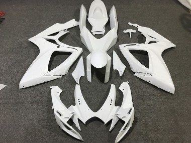 2006-2007 White Suzuki GSXR 600 / GSXR 750 Motorcycle Fairings