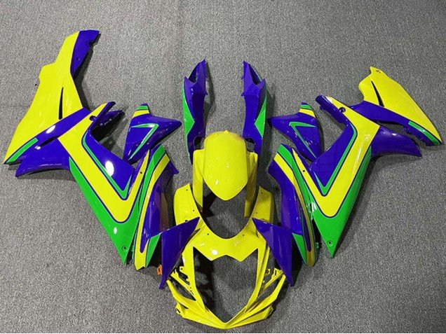 2011-2024 Blue Yellow Green Suzuki GSXR 600 / GSXR 750 Motorcycle Fairings
