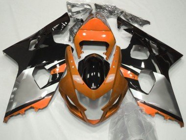 2004-2005 Orange Silver Black Suzuki GSXR 600 / GSXR 750 Motorcycle Fairings