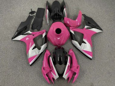 2006-2007 Pink Silver Glossy Black Suzuki GSXR 600 / GSXR 750 Motorcycle Fairings