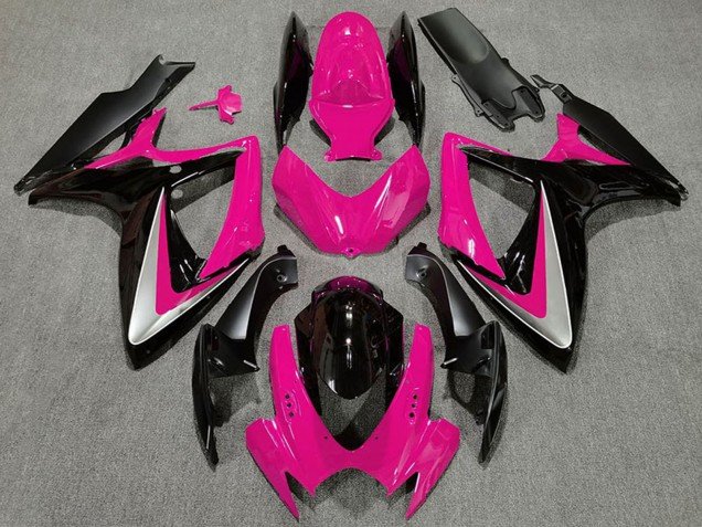 2006-2007 Pink Silver Glossy Black OEM Style Suzuki GSXR 600 / GSXR 750 Motorcycle Fairings
