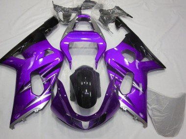 2001-2003 Purple Silver Glossy Black Suzuki GSXR 600 / GSXR 750 Motorcycle Fairings