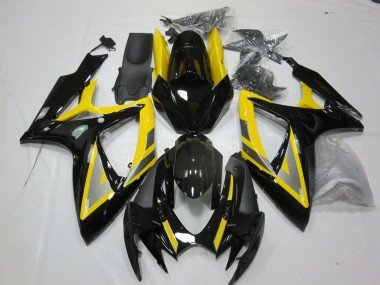 2006-2007 Yellow Silver Glossy Black Suzuki GSXR 600 / GSXR 750 Motorcycle Fairings