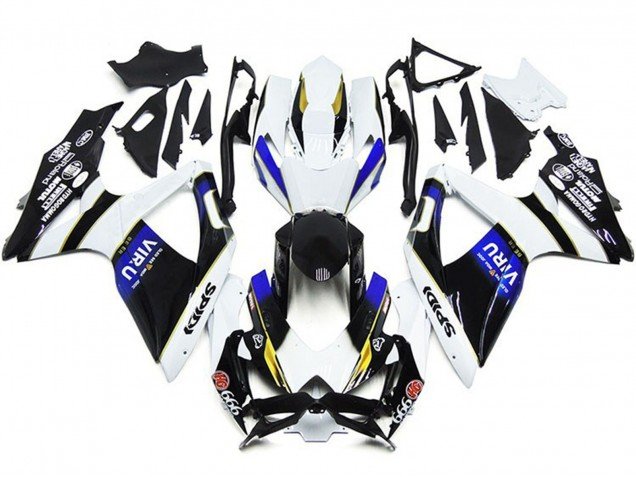 2008-2010 White Blue Yellow Black Viru Suzuki GSXR 600 / GSXR 750 Motorcycle Fairings