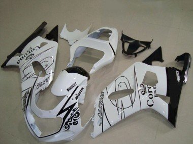 2001-2003 White Black Corona Alstare Suzuki GSXR 600 / GSXR 750 Motorcycle Fairings
