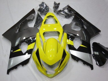 2004-2005 Yellow Silver Grey Black Suzuki GSXR 600 / GSXR 750 Motorcycle Fairings