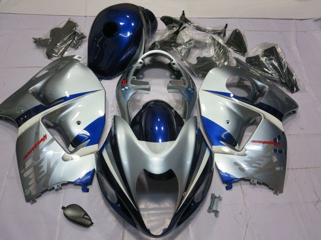 1997-2007 Silver Blue Suzuki GSXR 1300 Motorcycle Fairing