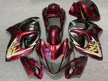 2008-2020 Deep Red Gold Suzuki GSXR 1300 Motorcycle Fairings