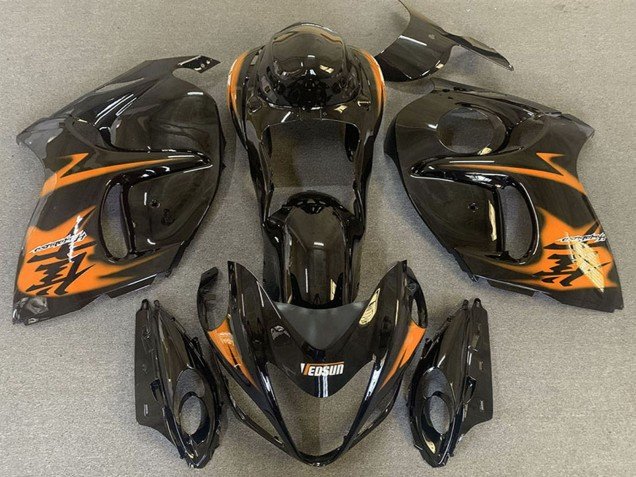 2008-2020 Glossy Black Orange Suzuki GSXR 1300 Motorcycle Fairings