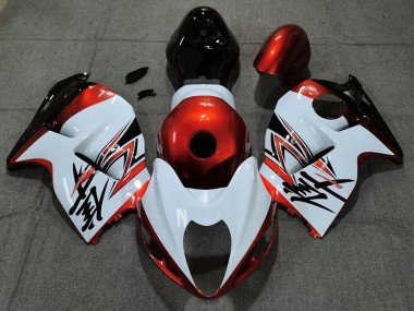 1997-2007 White Orange Suzuki GSXR 1300 Motorcycle Fairings