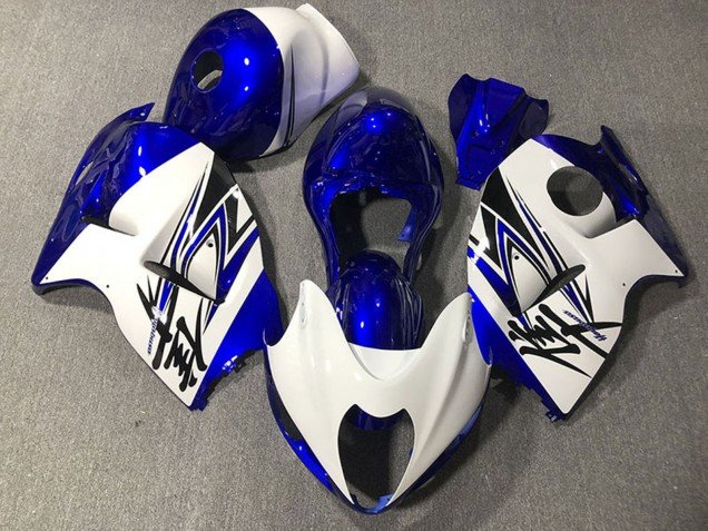 1997-2007 Glossy White Deep Blue Suzuki GSXR 1300 Motorcycle Fairings